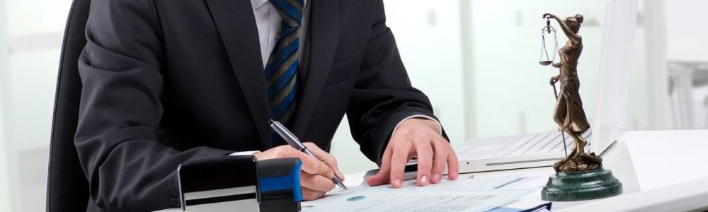 Lawyer or notary public at contemporary office